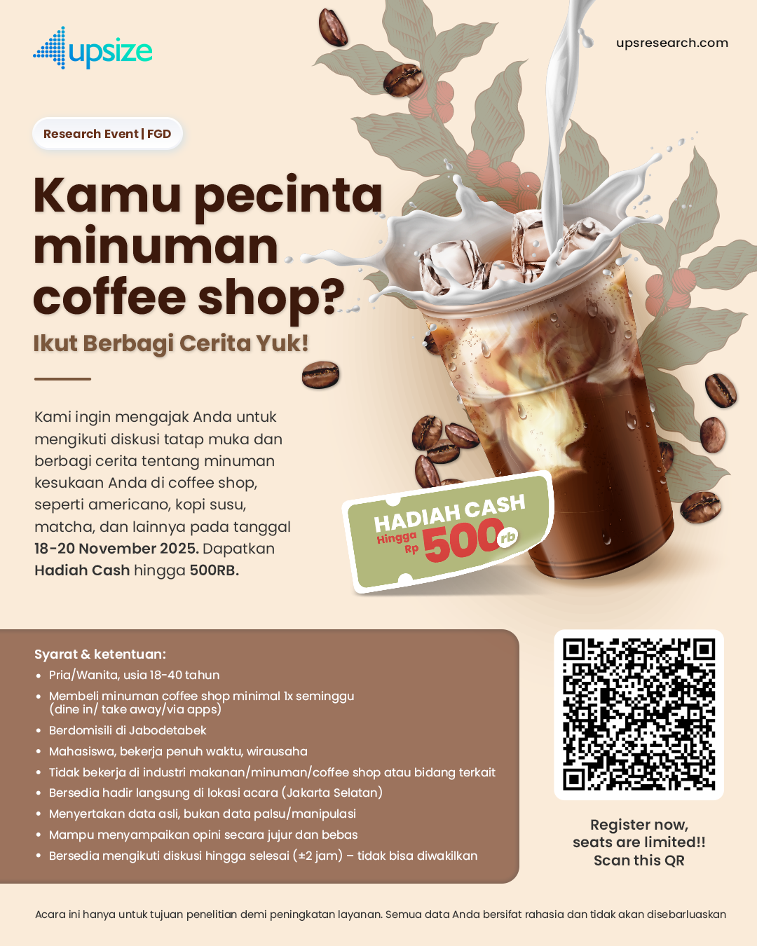 Upsize Research Event : Brewing the Future of Beverages — with You!